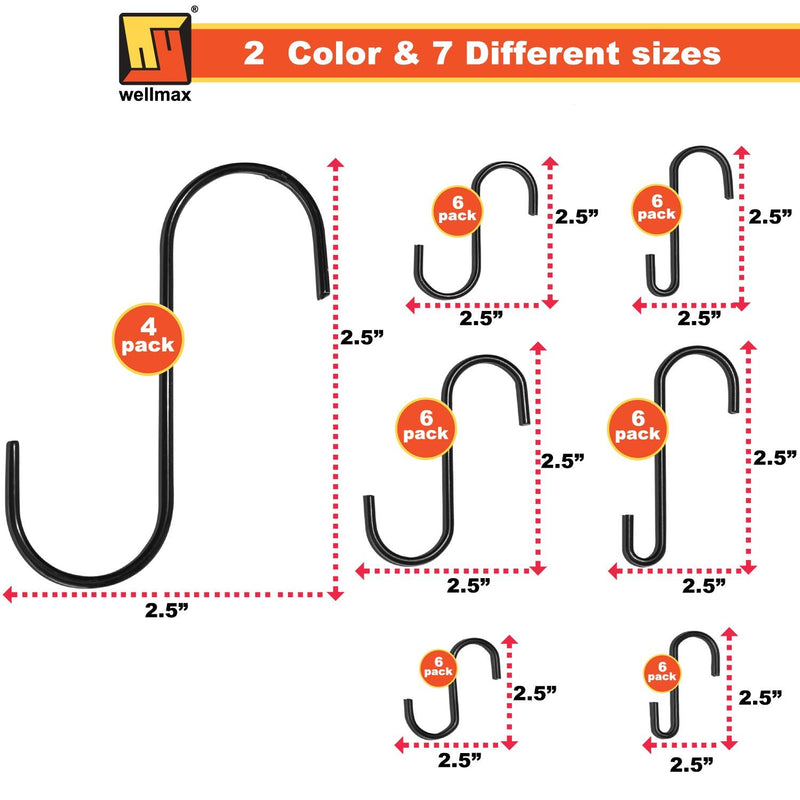 Steel S Hooks - Multiple Sizes