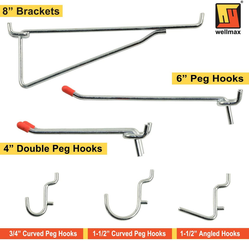 Wellmax S Hooks for Hanging, Heavy Duty S Shaped Hooks, Colored